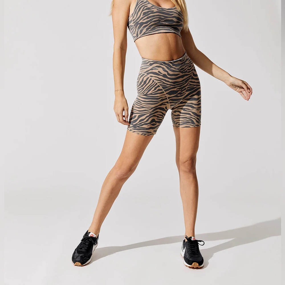 Adam Selman Washed Zebra bike short